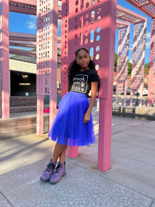SOMETHING BLUE TULLE SKIRT